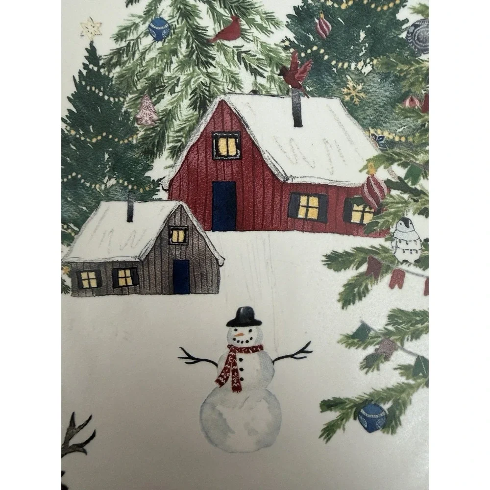 Pottery Barn Christmas in the Country Salad Plates Set of 3 9